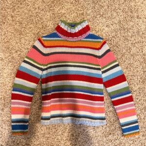 GAP Colorful Striped Turtleneck Sweater